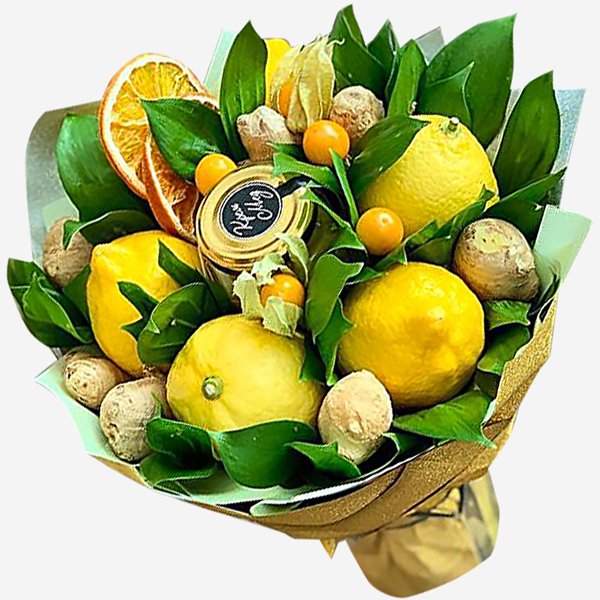 Букеты из лимонов — незабываемый подарок!